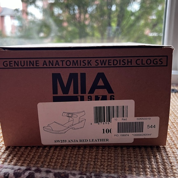 MIA 1976 Genuine Swedish Clogs- Anja red leather - 10 - Picture 7 of 9
